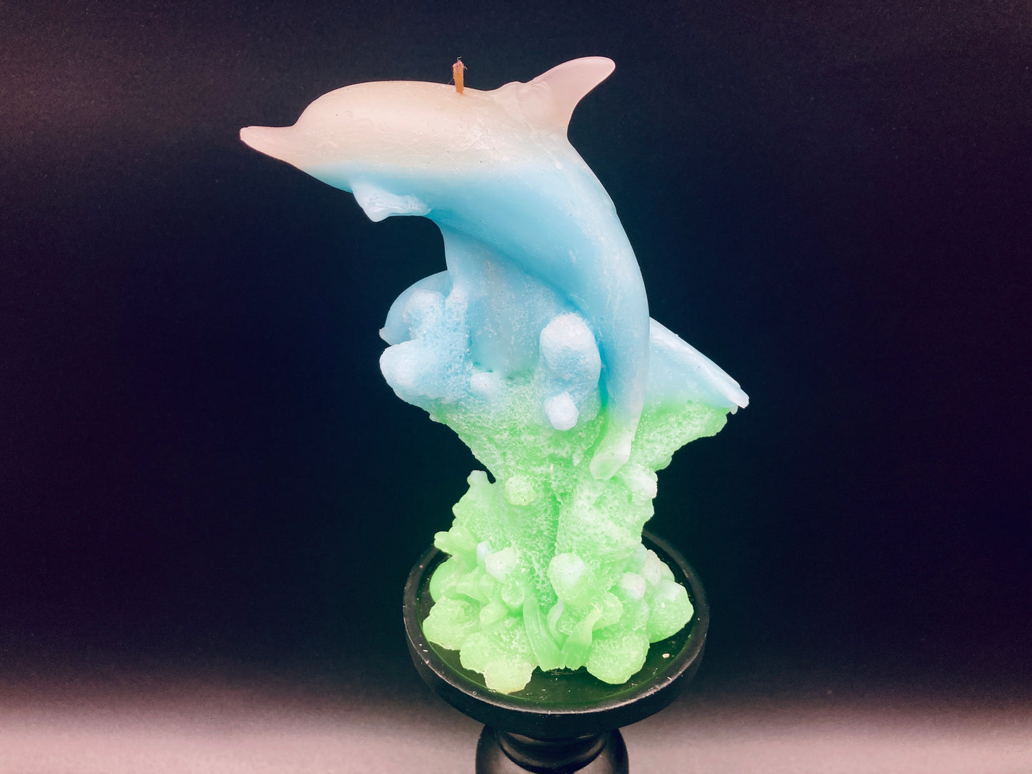 Lisa & Frank Dolphin Candle | Novelty Swimming Exotic Sunset Dolphins