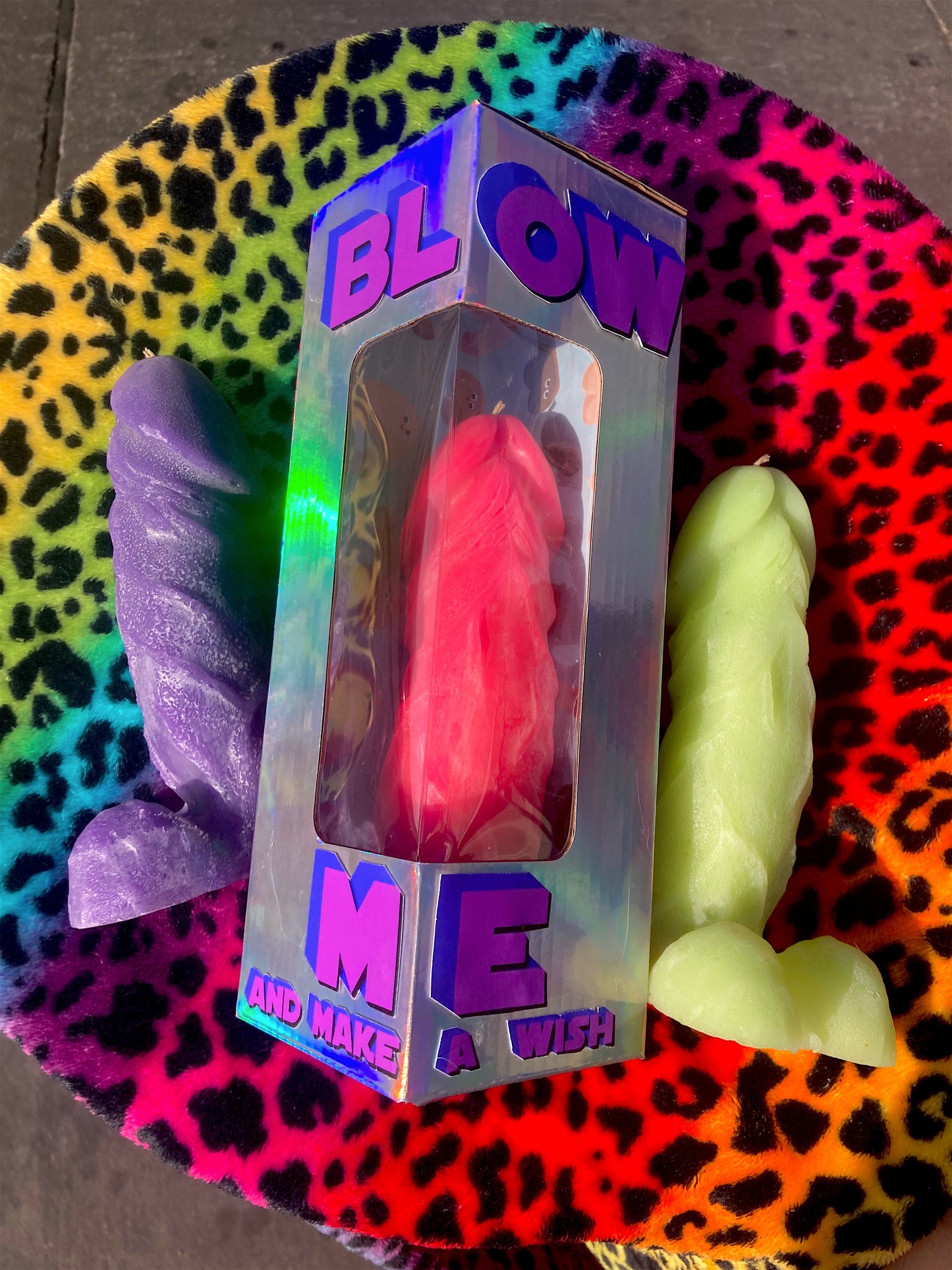 Blow Me | and make a wish | Hilarious Candle Gag Gift Box with Huge Penis Candle | Free Shipping