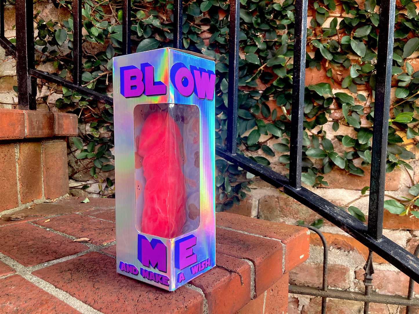 Blow Me | and make a wish | Hilarious Candle Gag Gift Box with Huge Penis Candle | Free Shipping