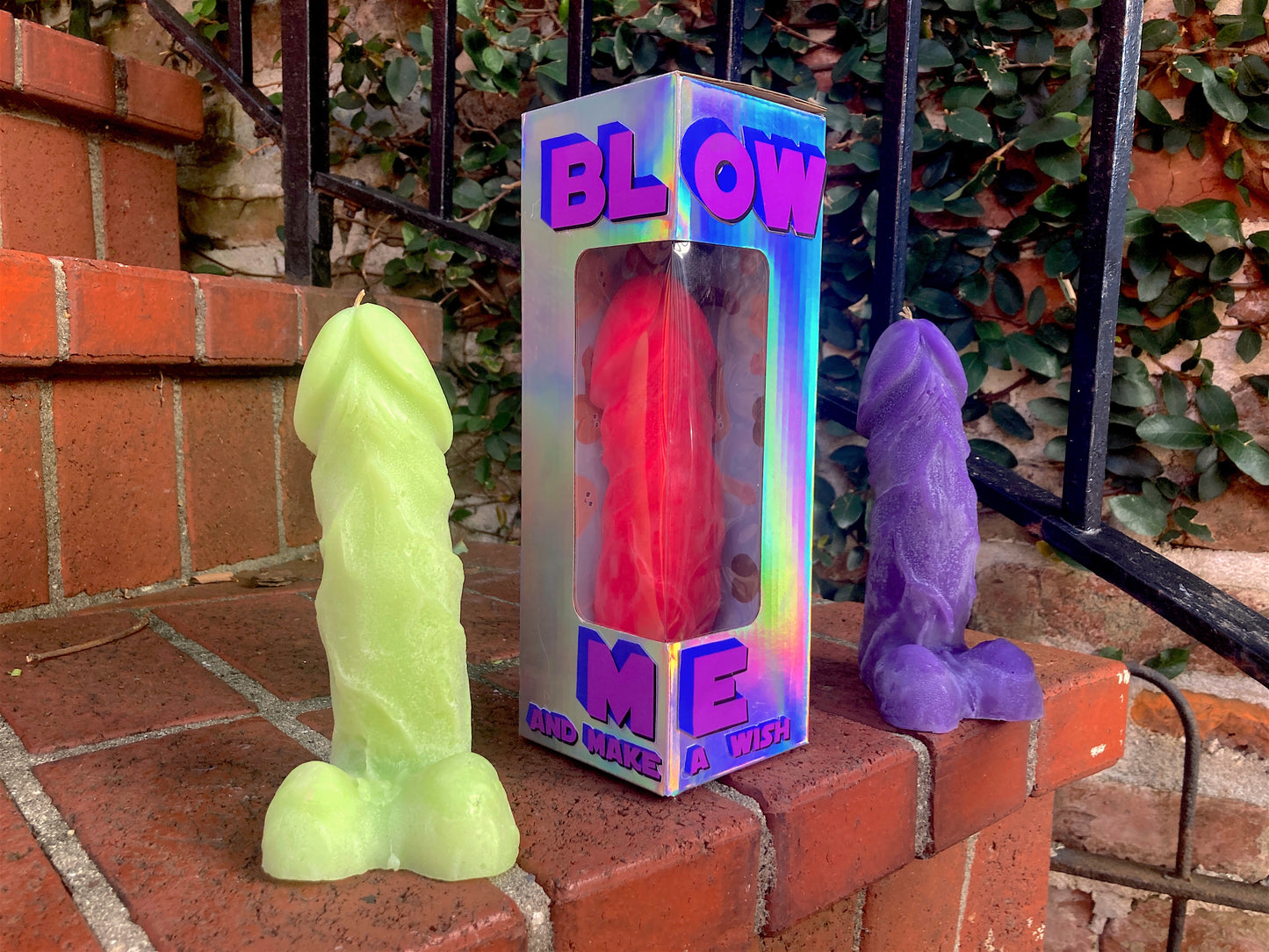 Blow Me | and make a wish | Hilarious Candle Gag Gift Box with Huge Penis Candle | Free Shipping