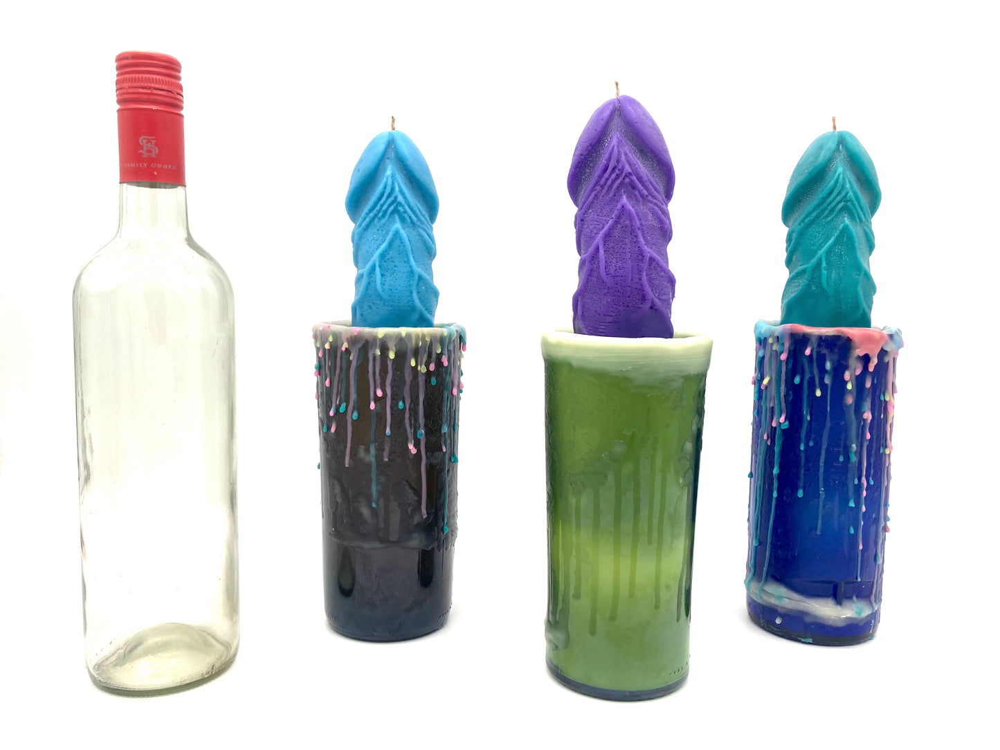 Wine Bottle Penis Candle Gift