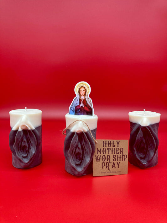 Holy Mother Vagina Mary Vulva Prayer Candle