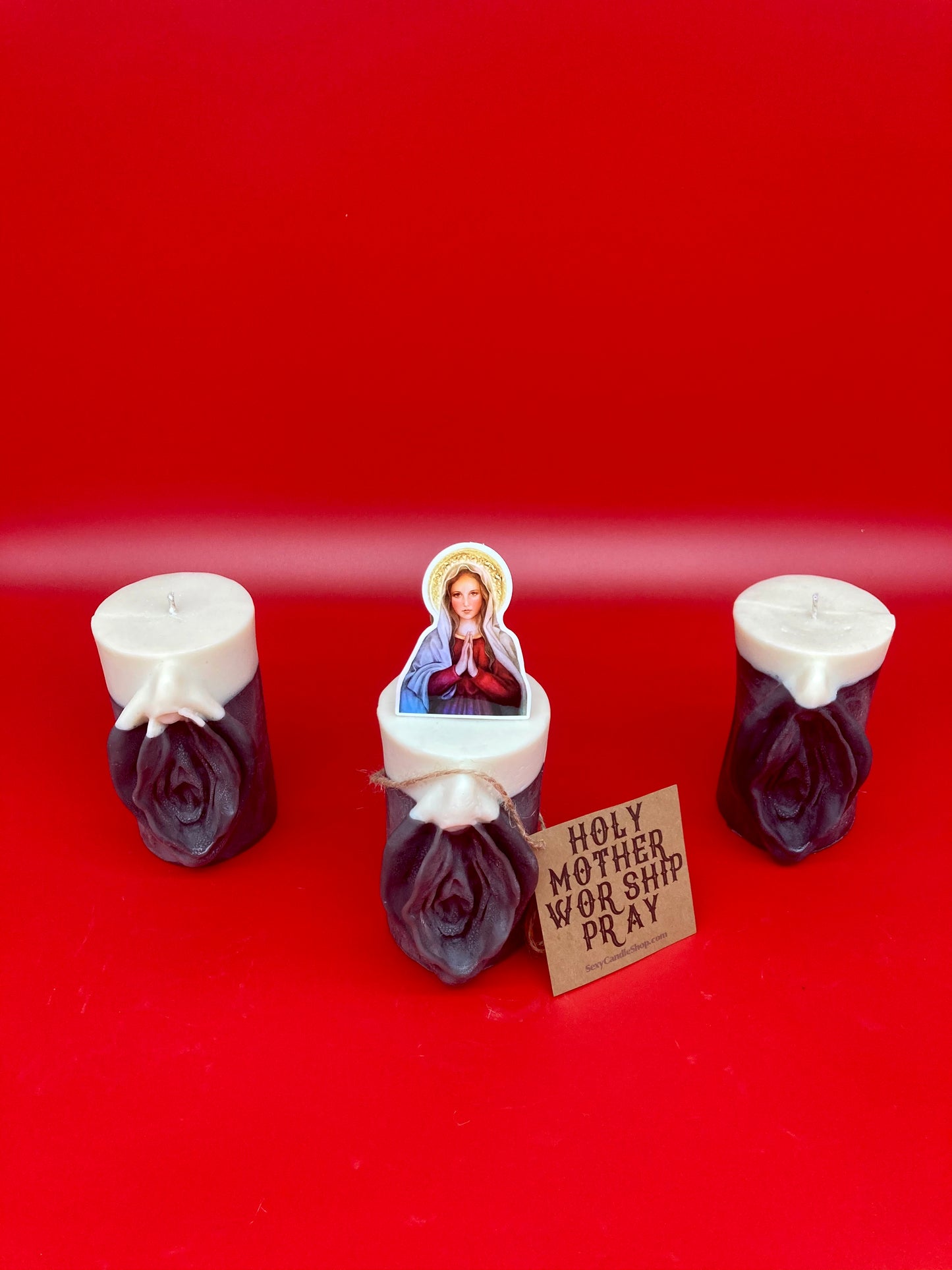 Holy Mother Vagina Mary Vulva Prayer Candle