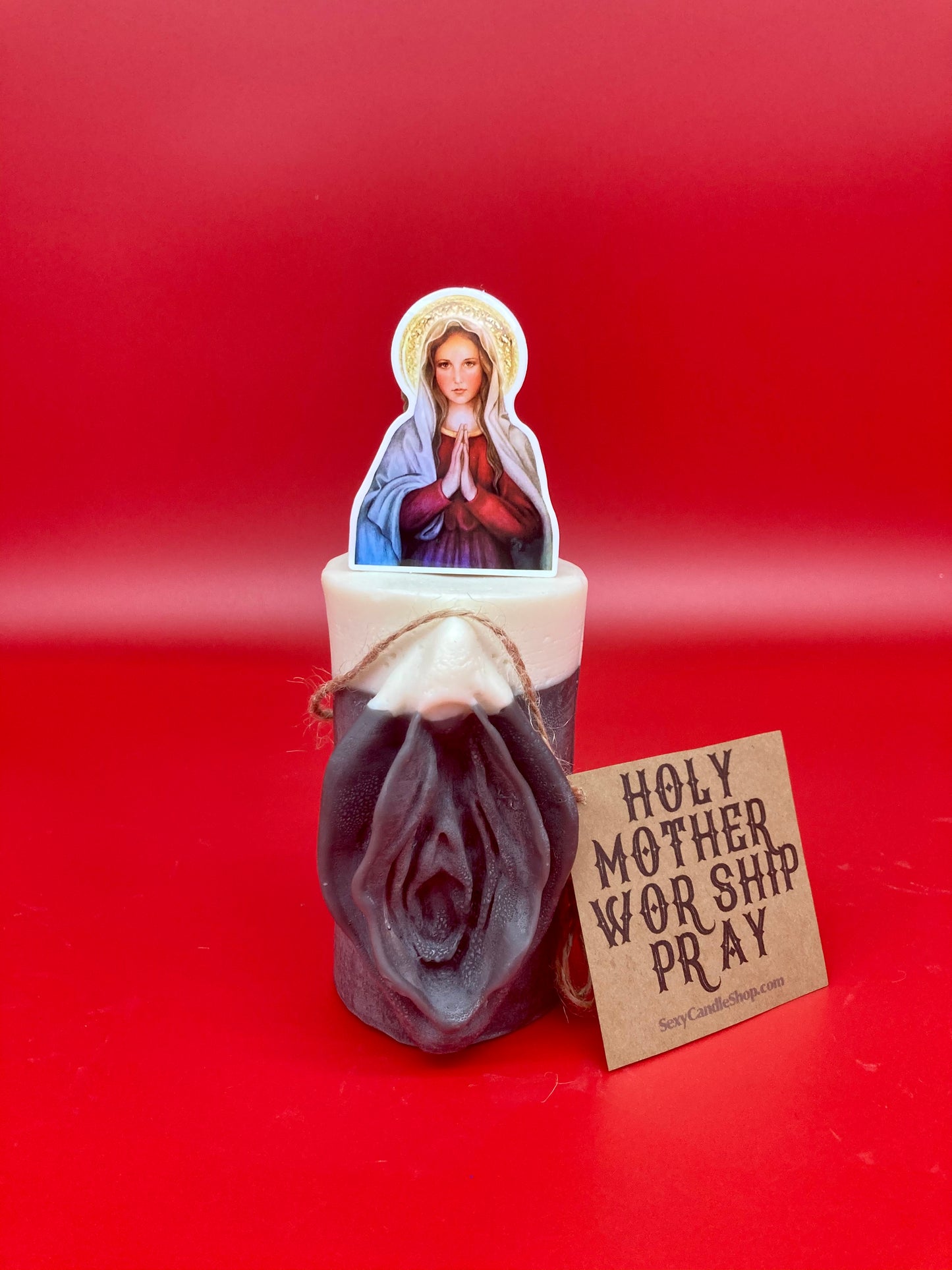 Holy Mother Vagina Mary Vulva Prayer Candle