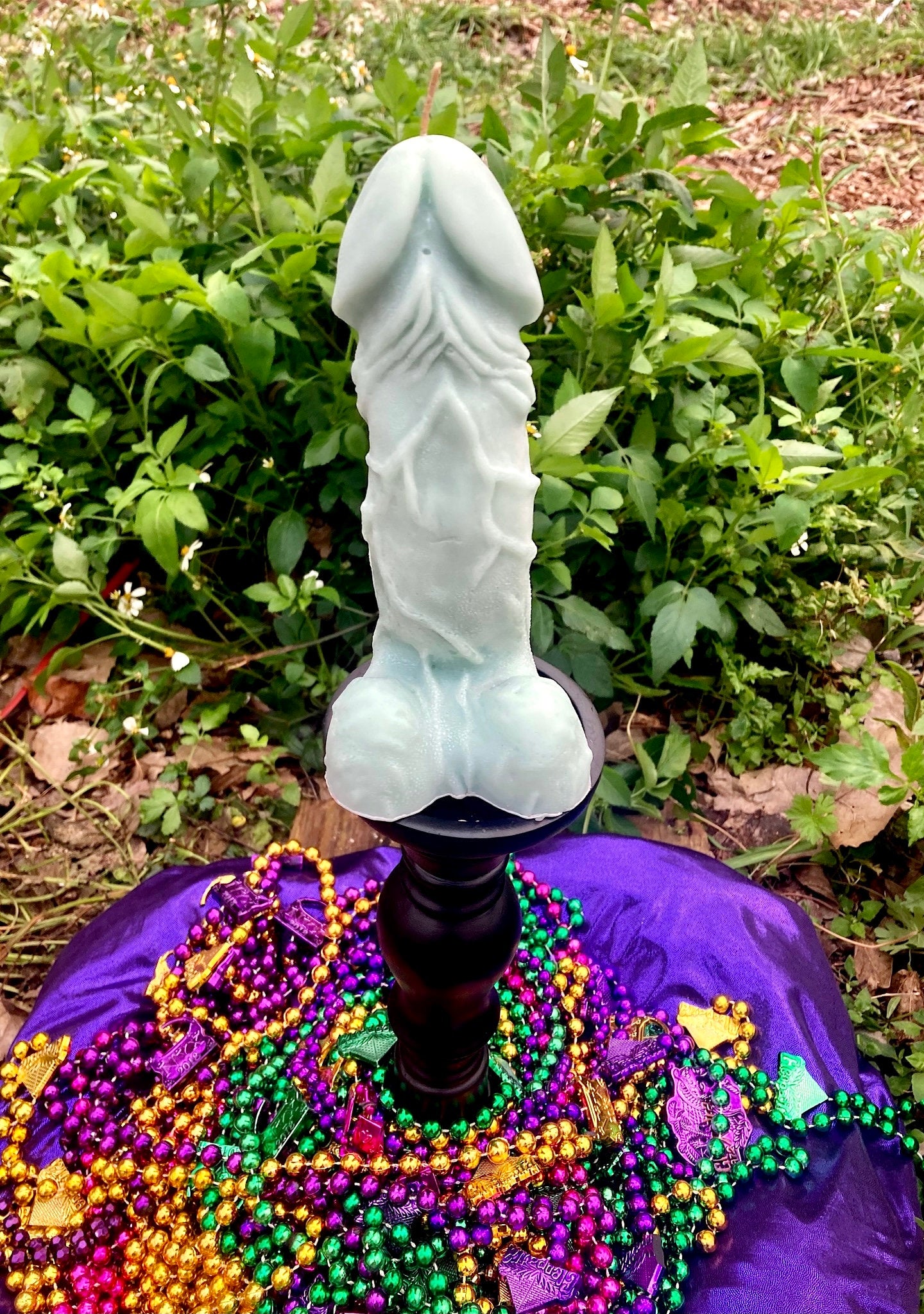 XXL Rainbow Warrior: Mushroom Tip Beeswax Willy Penis Candle Blow Out Big  Dick Energy